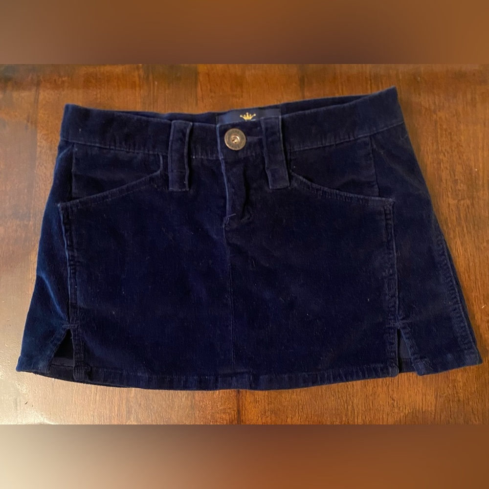 Velvet Royal Blue Skirt